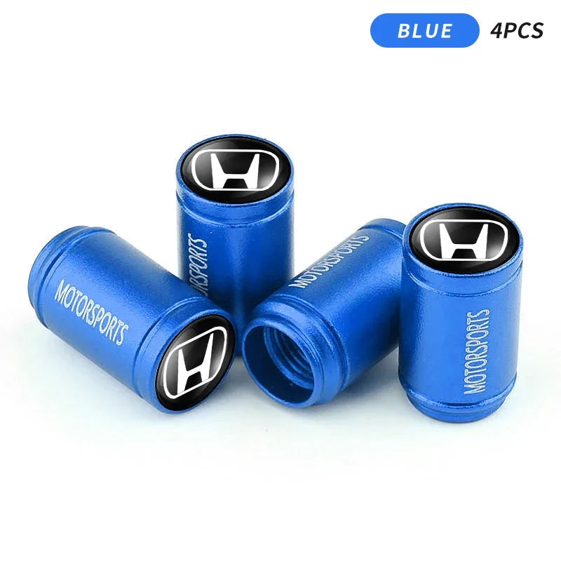 3D Aluminum Alloy Tire Valve Dust Caps – Car Wheel Accessories (4 pcs)