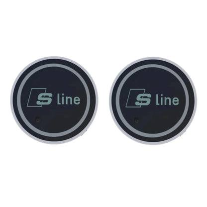 7-Color LED Car Cup Holder Light – Luminous Coaster (Set of 2)