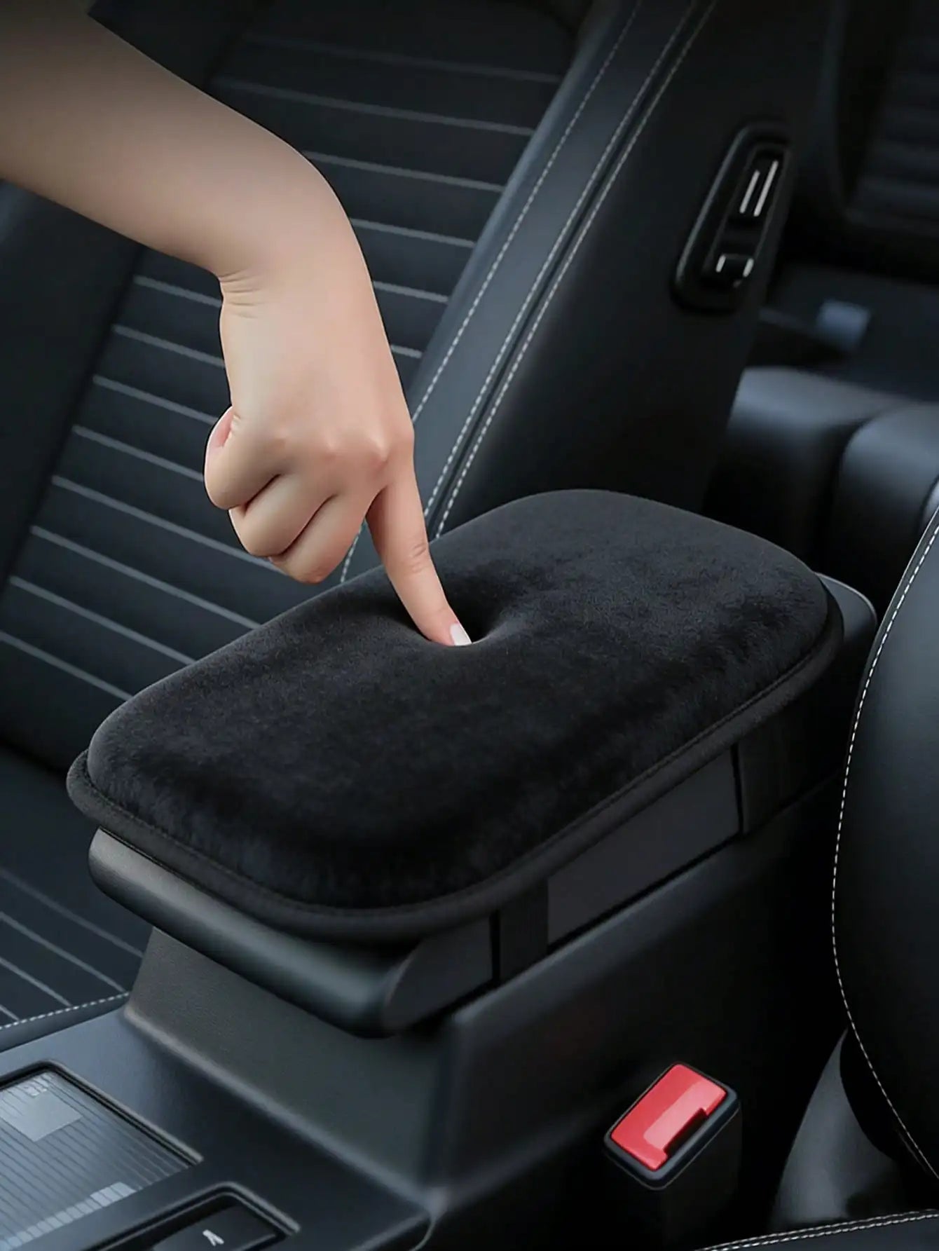 Car Armrest Pad Thickened Velvet