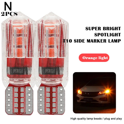 T10 LED Car Bulbs - 2-Piece Color Accent Set