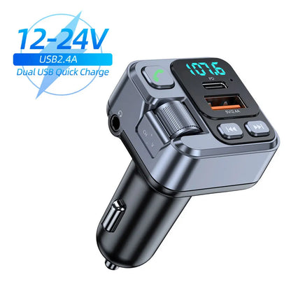 Bluetooth 5.1 FM Transmitter Car Charger 20W USB-C