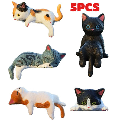 Set of 5 Cute Cat Dashboard Ornaments