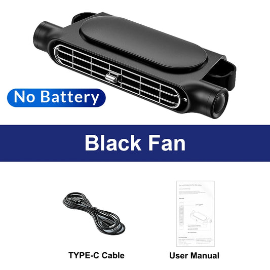 차량 시트 쿨링팬 – USB 5V | 3단 속도 | 선택형 3000mAh 배터리