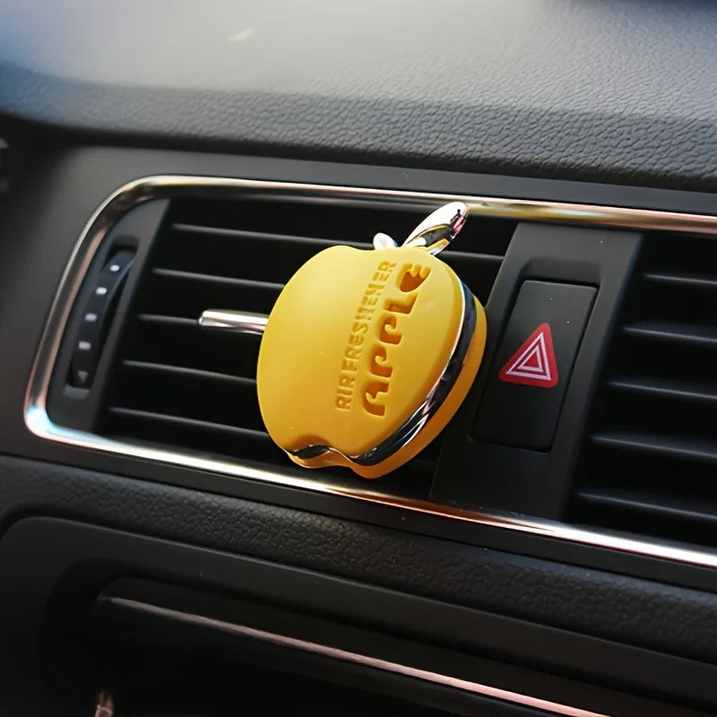 Apple-Shaped Car Air Freshener | Floral Fragrance Vent Clip