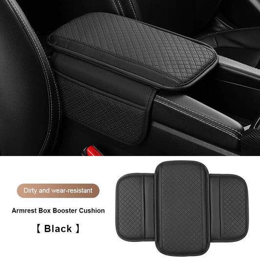 Car Armrest Cushion – Center Console Pad with Storage Pocket