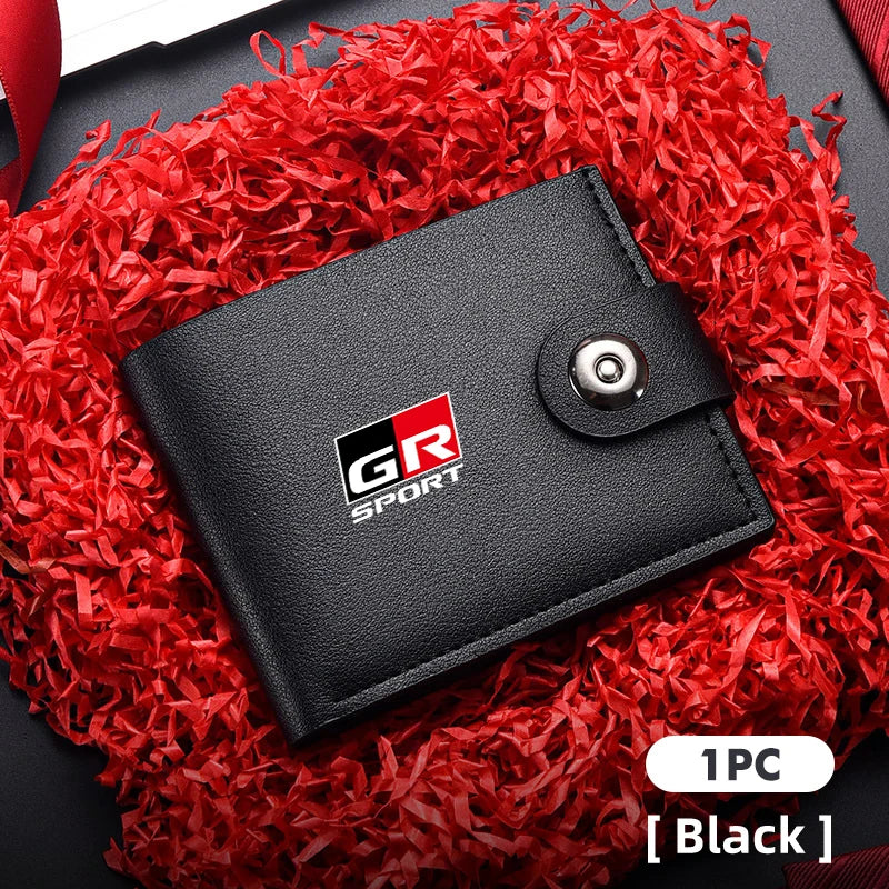 PU Leather Snap Button Wallet & Coin Purse – Classic Card Holder