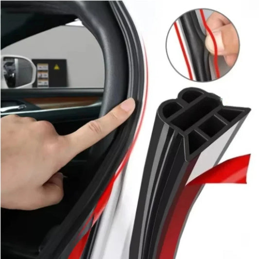 Car Door Seal Strip - 3-Layer Sound Insulation Weatherstrip Rubber 2M
